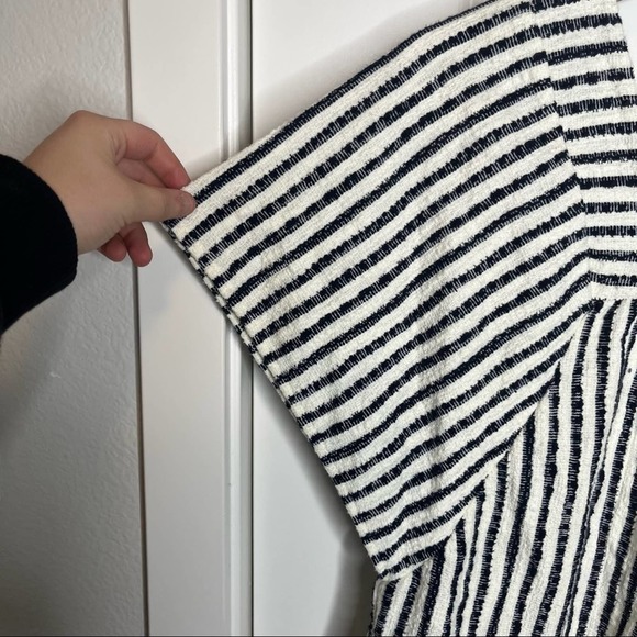 Madewell Isley Navy Blue Stripe Butterfly Knit Blouse Size Small - Picture 3 of 6